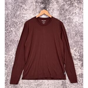 Todd Snyder Shirt Small Mens Premium Jersey Long Sleeve Crewneck Brown
